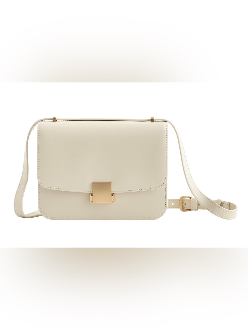 Like New! Quince Leather Crossbody Bag with Gold Hardware | OS